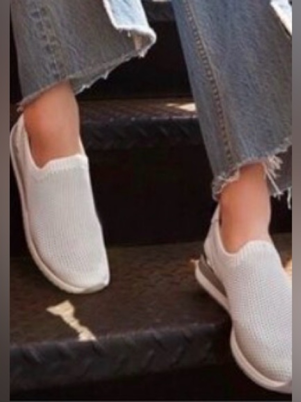 Naturalizer Lafayette Gray Sparkle Knit Slip-On Sneakers Comfort Shoes NWOB